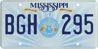 MS license plate BGH295