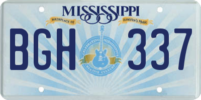 MS license plate BGH337