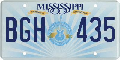MS license plate BGH435