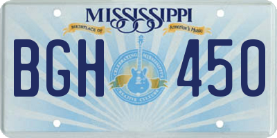 MS license plate BGH450