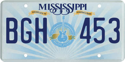 MS license plate BGH453