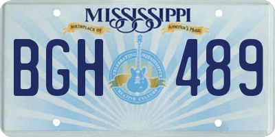MS license plate BGH489