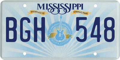 MS license plate BGH548