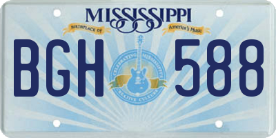 MS license plate BGH588
