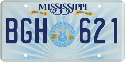 MS license plate BGH621
