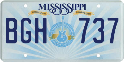 MS license plate BGH737