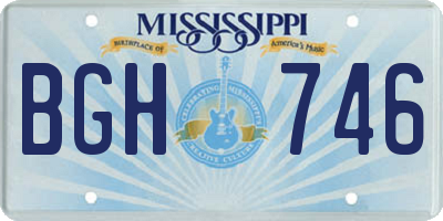 MS license plate BGH746