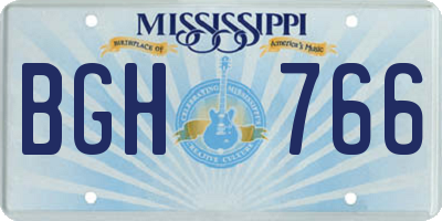 MS license plate BGH766