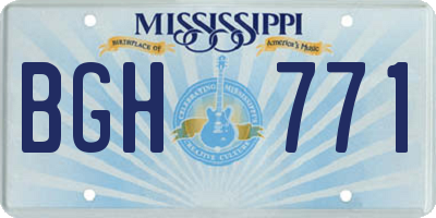 MS license plate BGH771
