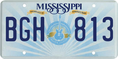 MS license plate BGH813