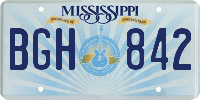 MS license plate BGH842
