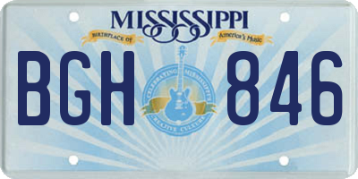 MS license plate BGH846