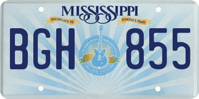 MS license plate BGH855
