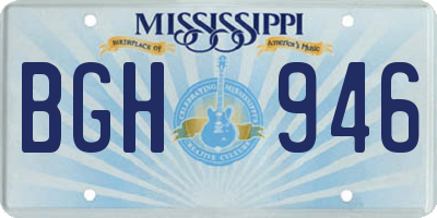 MS license plate BGH946