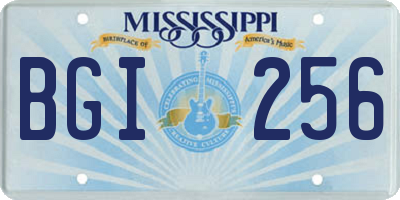 MS license plate BGI256