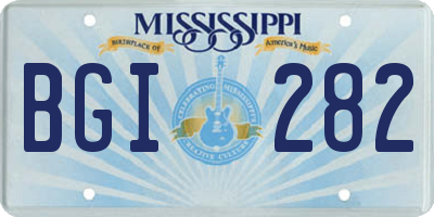 MS license plate BGI282