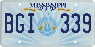 MS license plate BGI339