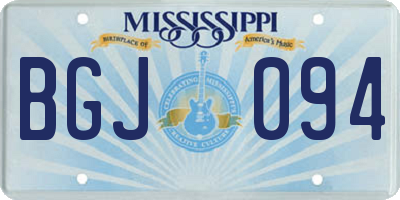 MS license plate BGJ094