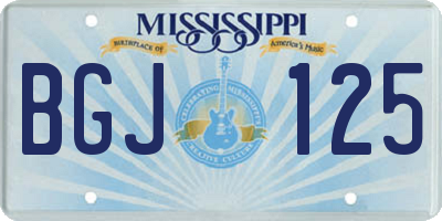 MS license plate BGJ125