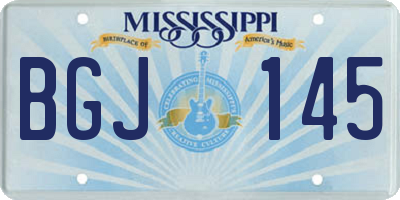 MS license plate BGJ145