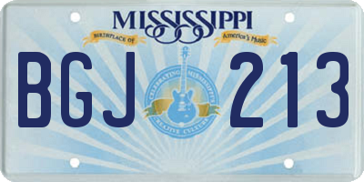 MS license plate BGJ213