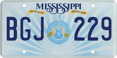 MS license plate BGJ229