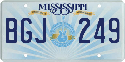 MS license plate BGJ249