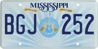MS license plate BGJ252