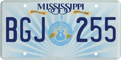 MS license plate BGJ255
