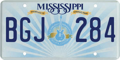 MS license plate BGJ284