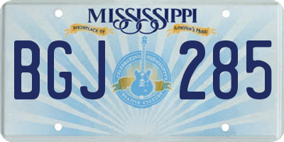 MS license plate BGJ285