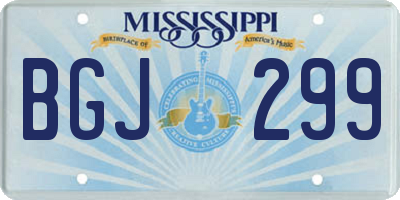 MS license plate BGJ299