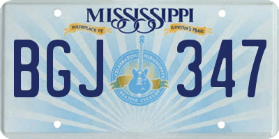 MS license plate BGJ347