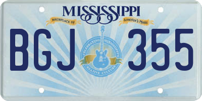 MS license plate BGJ355