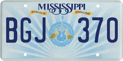 MS license plate BGJ370