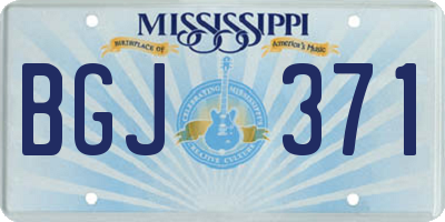 MS license plate BGJ371