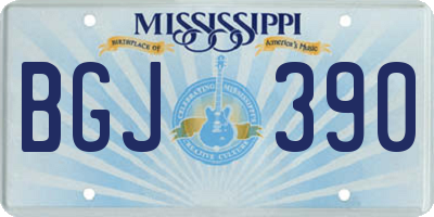 MS license plate BGJ390