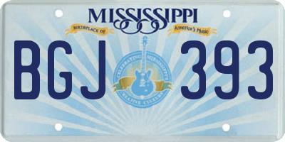 MS license plate BGJ393