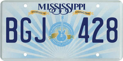 MS license plate BGJ428