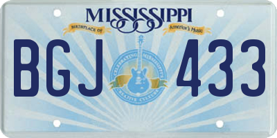 MS license plate BGJ433
