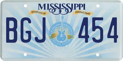 MS license plate BGJ454