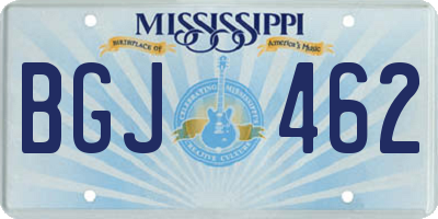 MS license plate BGJ462