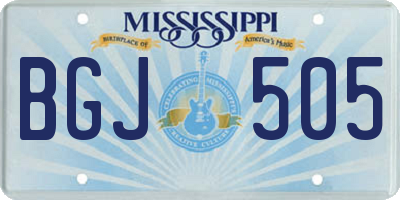 MS license plate BGJ505