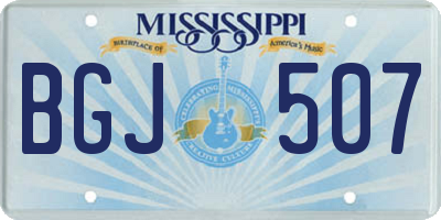 MS license plate BGJ507