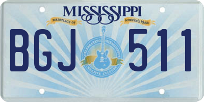 MS license plate BGJ511