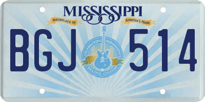 MS license plate BGJ514