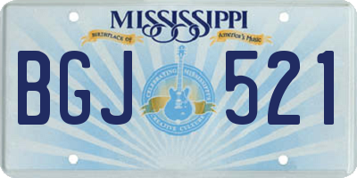 MS license plate BGJ521