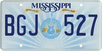 MS license plate BGJ527