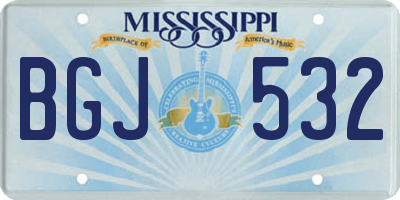 MS license plate BGJ532