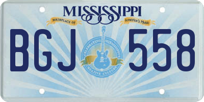 MS license plate BGJ558
